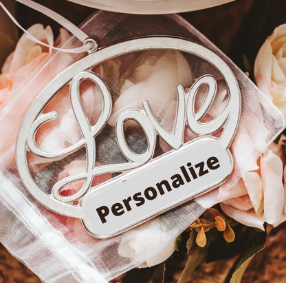 Custom Wedding Favor - Love Ornament - Bulk Prices