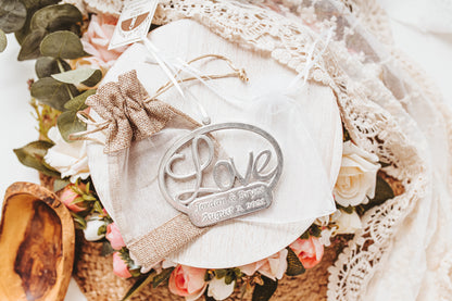 Custom Wedding Favor - Love Ornament - Bulk Prices