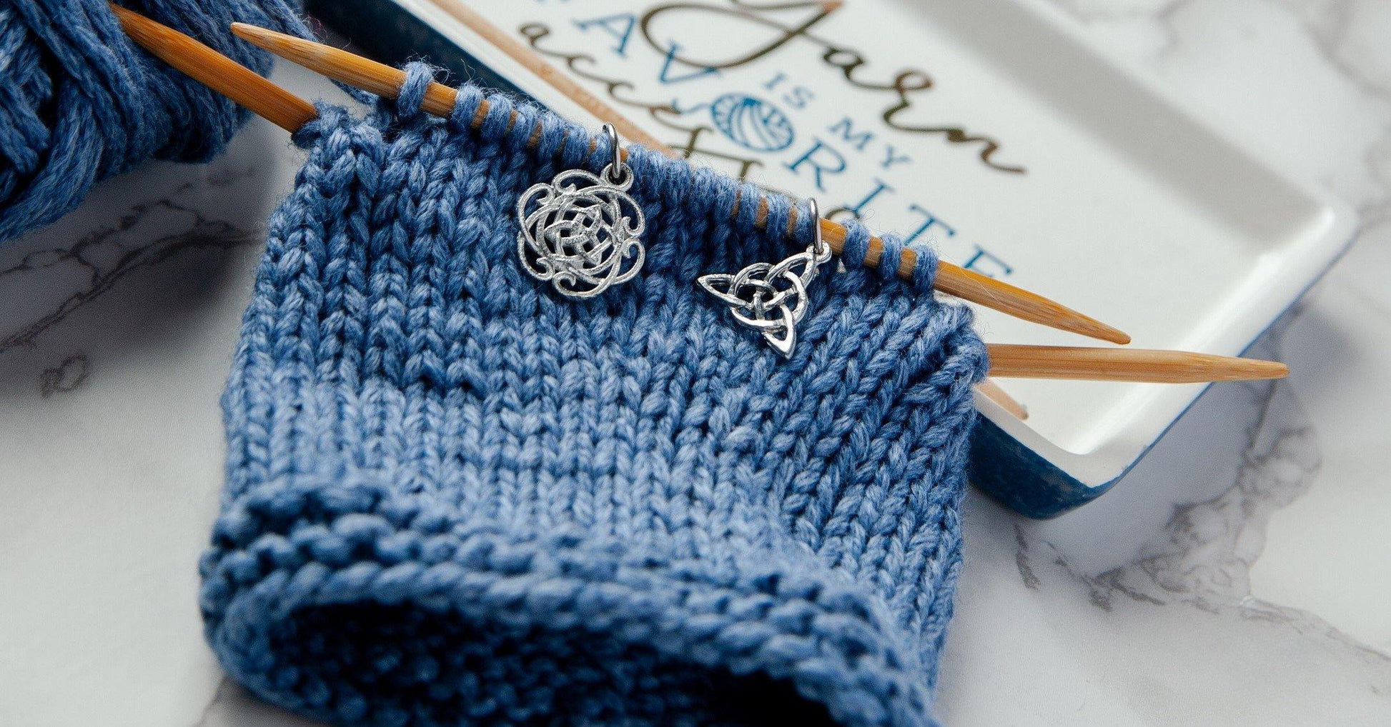 USA Handcrafted Personalized Irish Celtic Theme Knitter Stitch Marker, Maker Gift - House of Morgan Pewter