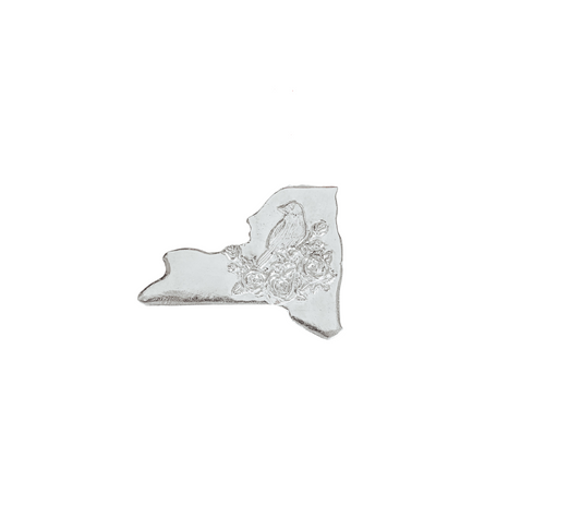 Handmade Pewter State Symbols Travel Refrigerator Magnet- New York - House of Morgan Pewter