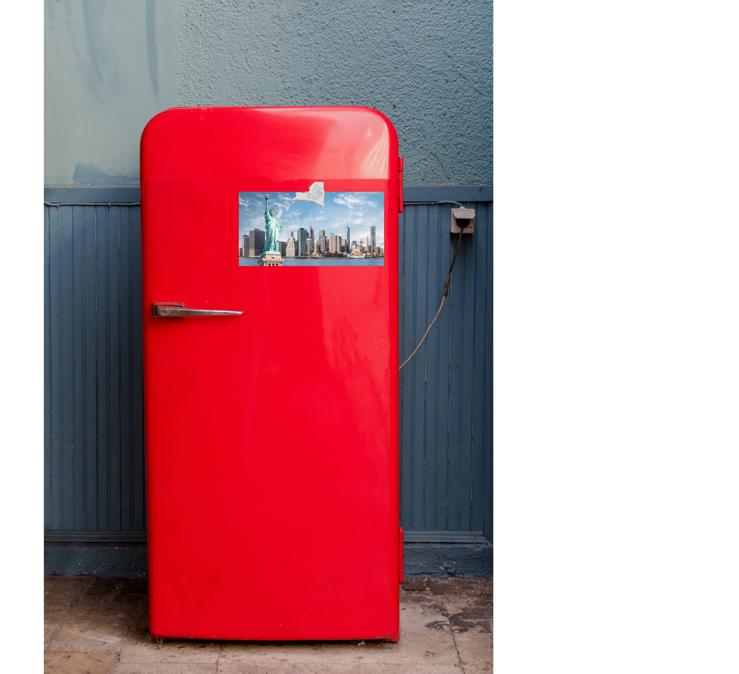 Handmade Pewter State Symbols Travel Refrigerator Magnet- New York - House of Morgan Pewter
