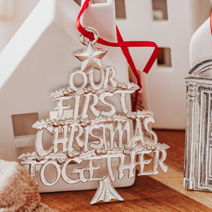 First Christmas Gifts - First Home - First Christmas Together - Bride and Groom - Christmas Ornaments