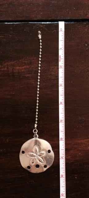 Sand Dollar Ceiling Fan Pull - Nautical Gift - Seashell Lighting Accessory