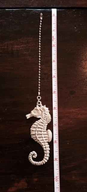 Seahorse Ceiling Fan Light Pull - Nautical Home Decor - Beach House Gift