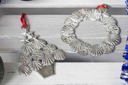 Nautical Ornaments - Seashell Wreath - Seashell Tree - Christmas Ornament