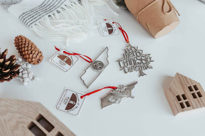 Tennessee Christmas Ornament - Tristar - State Symbols - State Outline