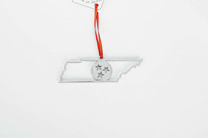 Tennessee Christmas Ornament - Tristar - State Symbols - State Outline