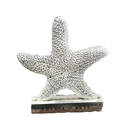 Wedding Party Favors - Metal Starfish Place Marker Holder - Bulk