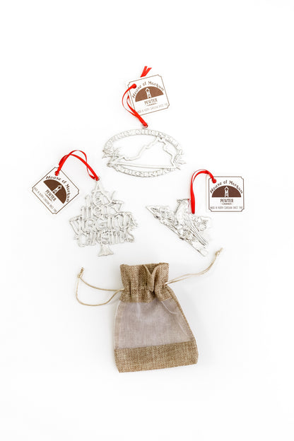 Virginia Christmas Ornaments Gift Set of Three Designs - VA Home State