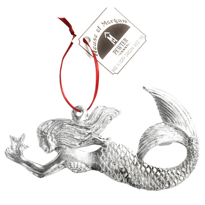 Mermaid with Starfish christmas ornament