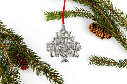 Pennsylvania Gifts - Pennsylvania State Outline and Symbols - Christmas Ornament