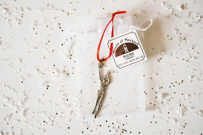 Handmade Sports Christmas Ornaments- Basketball, Basketball Player, Basketball and Goal - House of Morgan Pewter