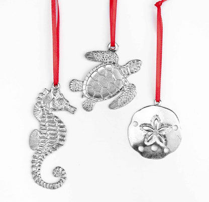 Nautical Ornament - Seahorse - Sea Turtle - Sand Dollar - Christmas Ornament