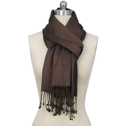 Solid Color Satin Scarf - House of Morgan Pewter