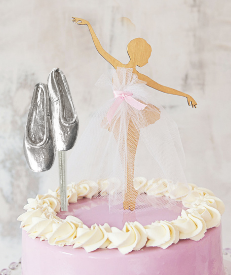 Handmade Ballet Shoes Party Cake Topper - Girl Little Ballerina Birthday Party Decorations - House of Morgan Pewter