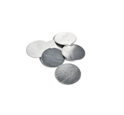 Hand Stamping Pewter Circle Blanks Set of 12 North Carolina Made - House of Morgan Pewter