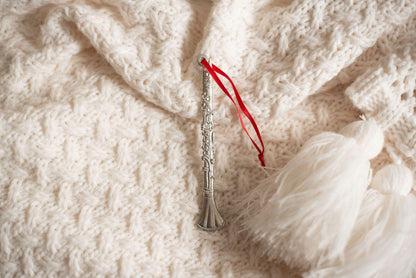 Handmade Clarinet Music Instrument Christmas Ornament Pewter - House of Morgan Pewter