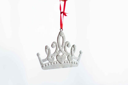 Princess Crown Gifts - Crown Christmas Ornament Pewter