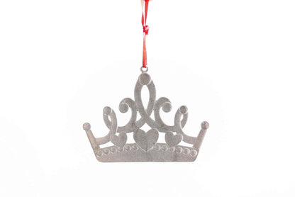 Princess Crown Gifts - Crown Christmas Ornament Pewter