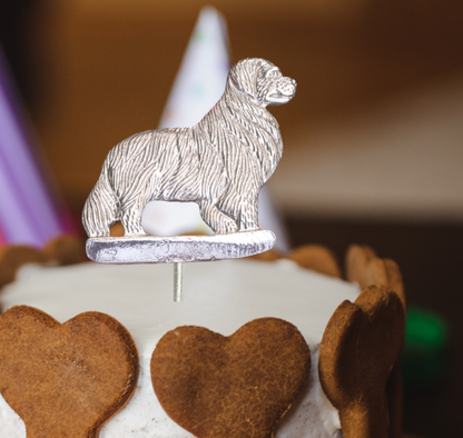 Handmade Dog Party Cake Topper - Pet Birthday Party Decorations - House of Morgan Pewter