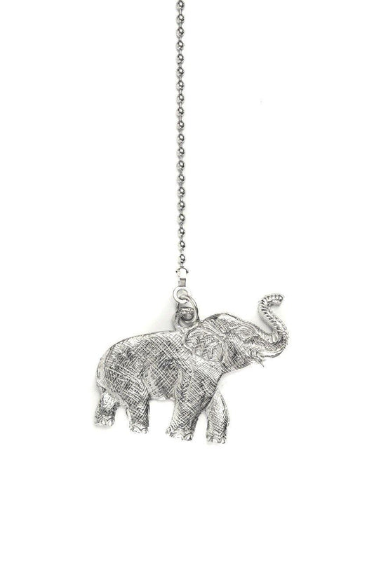 Accent Ceiling Fan Light Pull Elephant Fine Pewter Handmade - House of Morgan Pewter