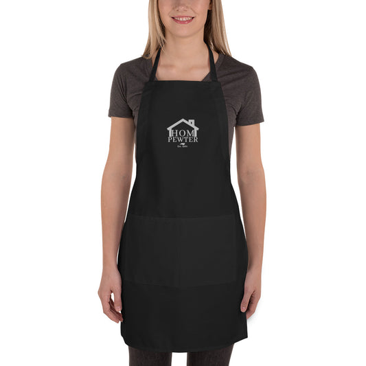 Embroidered Black Apron - House of Morgan Pewter Merchandise