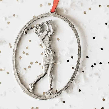 Female Golfer Ornament - Golfer Christmas Ornament - Lady Golfing Gift