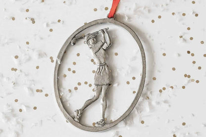Female Golfer Ornament - Golfer Christmas Ornament - Lady Golfing Gift