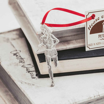 Female Runner Ornament - Cross Country Gift - Girl Running Ornament