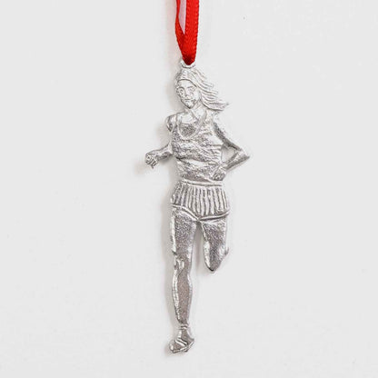 Female Runner Ornament - Cross Country Gift - Girl Running Ornament