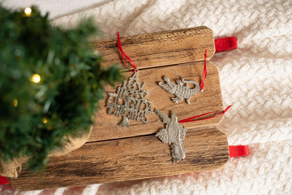 Handmade Florida FL Christmas Ornament Gift Set - House of Morgan Pewter