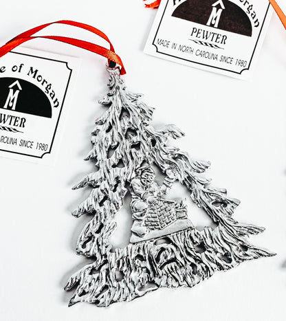 Handmade Winter Wonderland Collection Gift Set of Two Christmas Ornaments - House of Morgan Pewter