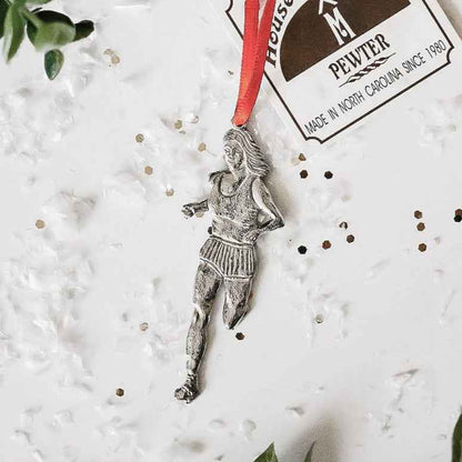 Female Runner Ornament - Cross Country Gift - Girl Running Ornament