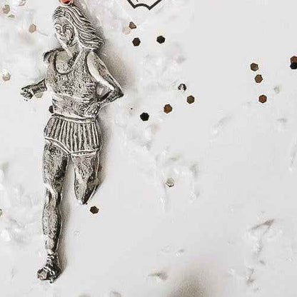 Female Runner Ornament - Cross Country Gift - Girl Running Ornament