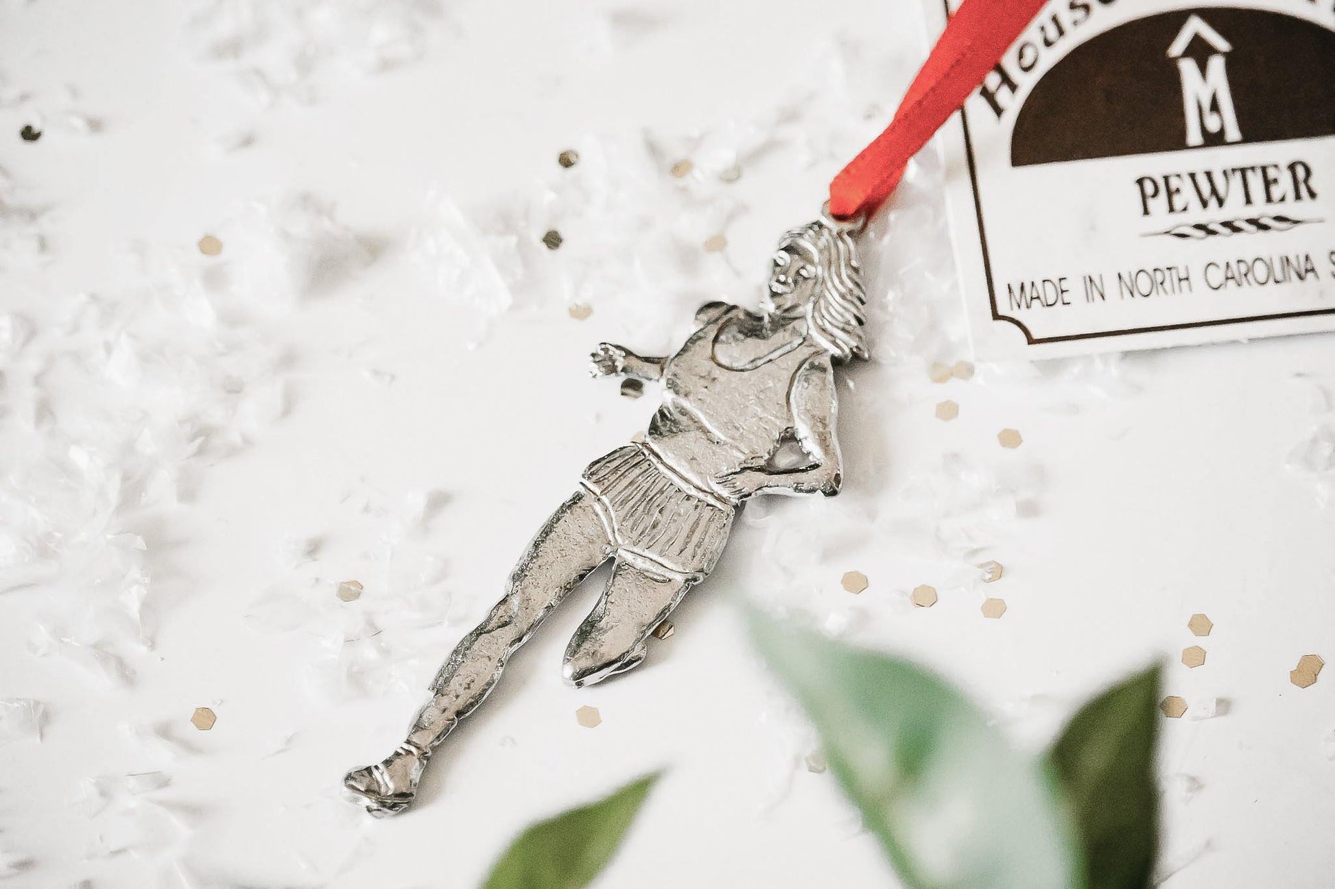 Handmade Female Triathlon Runner Swimmer Bike Christmas Ornament Gift Set - House of Morgan Pewter