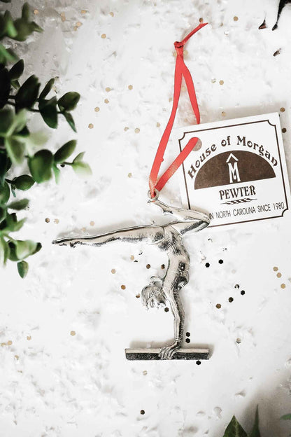 Gymnast on Balance Beam Christmas Ornament - Gift for Female Athlete
