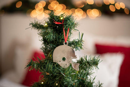 Handmade Football Player Helmet Christmas Ornament Gift - House of Morgan Pewter