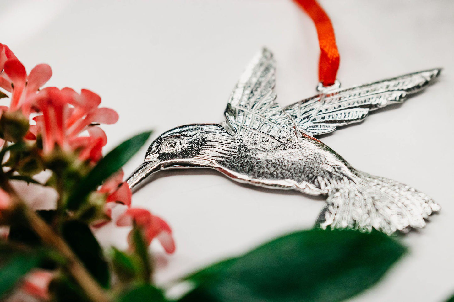 Handmade Hummingbird Guardian Angel Gardener Keepsake Holiday Christmas Ornament Pewter - House of Morgan Pewter