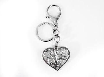 Handmade Pewter Keychain Bag Charm Gift - House of Morgan Pewter