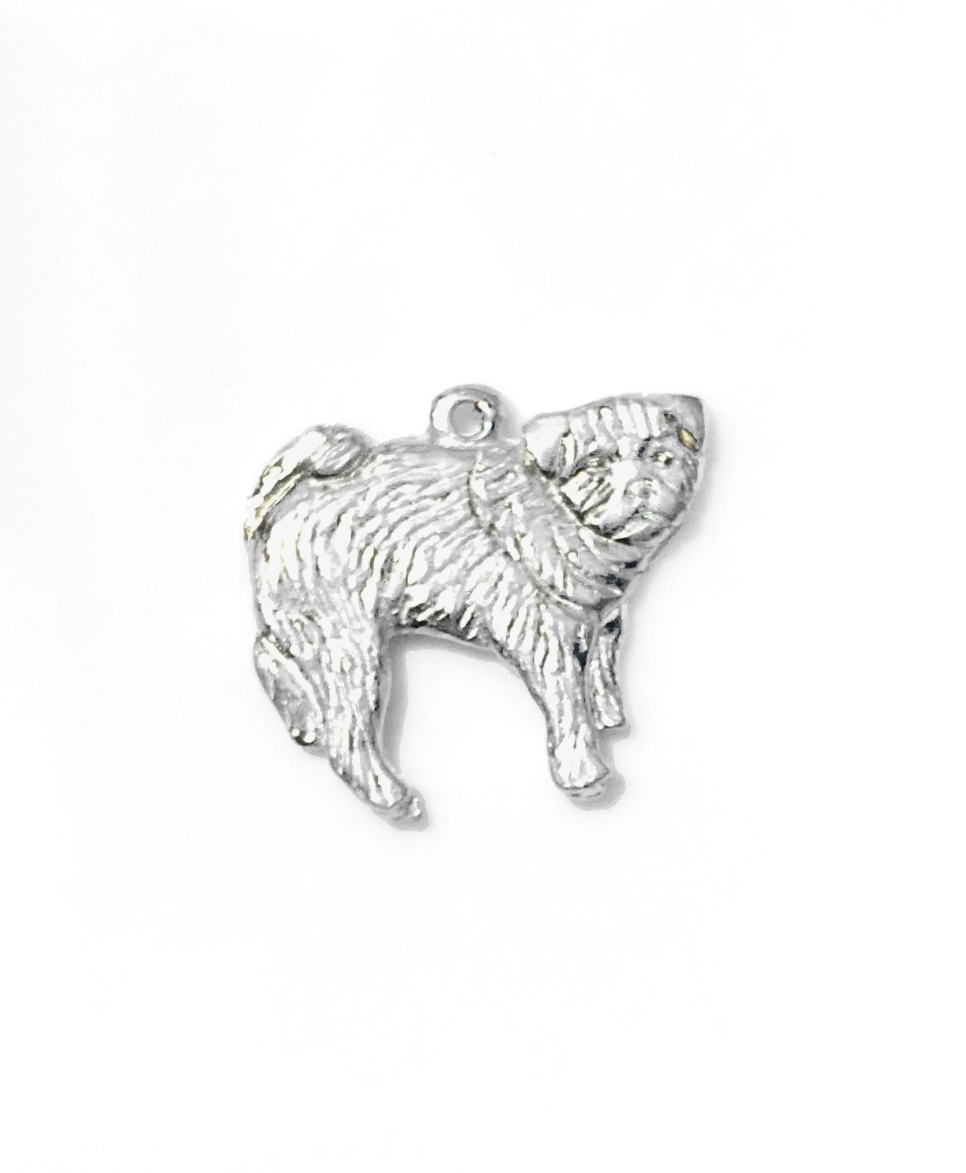 Handmade Pewter Dog Breed Charm Pendant Necklace Jewelry Womens Accessory - House of Morgan Pewter