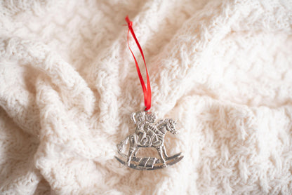 Handmade Boy Girl Rocking Horse Christmas Ornament Gift - House of Morgan Pewter