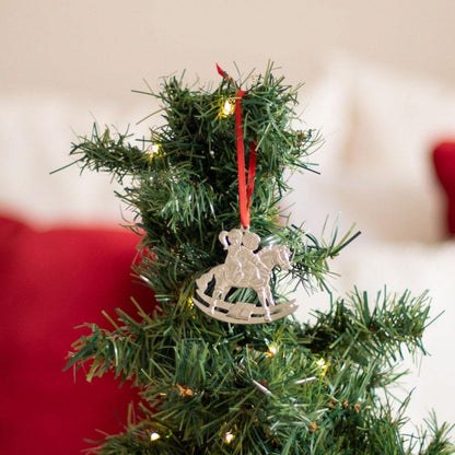 Handmade Boy Girl Rocking Horse Christmas Ornament Gift - House of Morgan Pewter