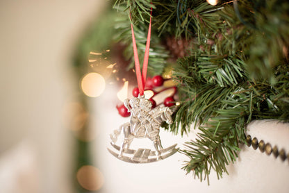 Handmade Boy Girl Rocking Horse Christmas Ornament Gift - House of Morgan Pewter