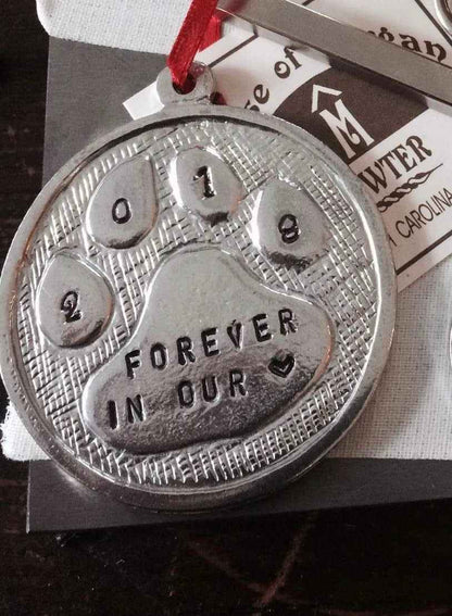 Customized Dog Remembrance Gifts - Ornament or Keychain - Hand Stamping
