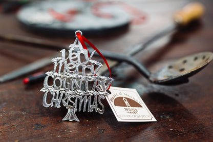 A Very Merry Country Christmas Ornament - Farmhouse Gift