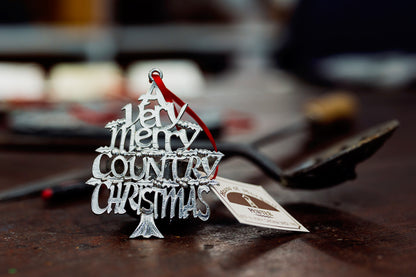 A Very Merry Country Christmas Ornament - Farmhouse Gift