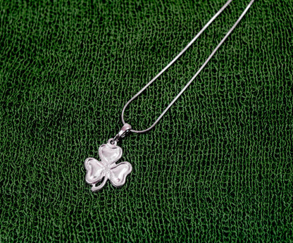 Silver Clover Pendant Necklace