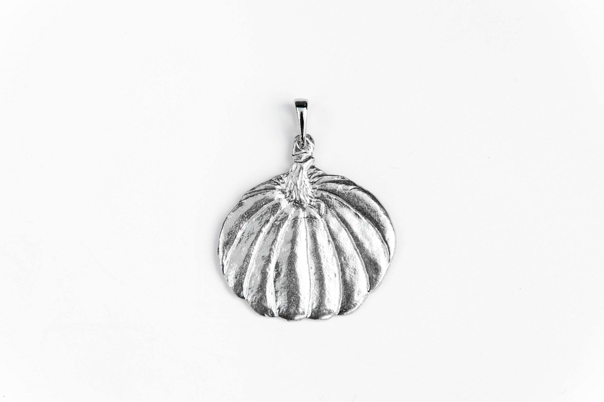 Handmade Large Pumpkin Fall Halloween Thanksgiving Jewelry Accessories Pendant Charm Necklace Pewter - House of Morgan Pewter