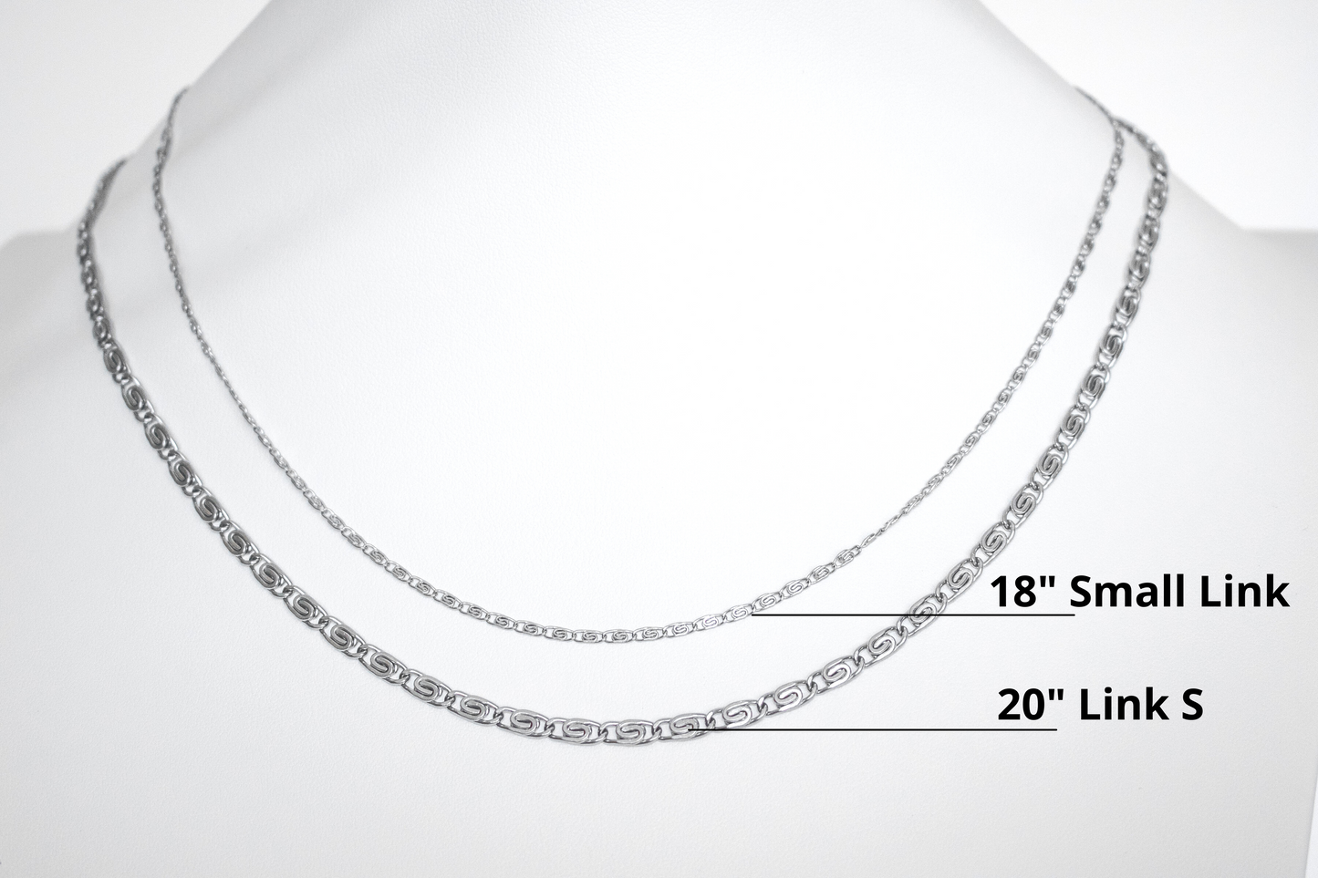 visual of different lengths of necklaces