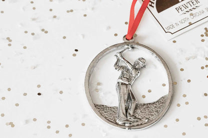 Male Golfer Christmas Ornament - Golfing Gifts for Dad - Individual Ornament or Gift Set